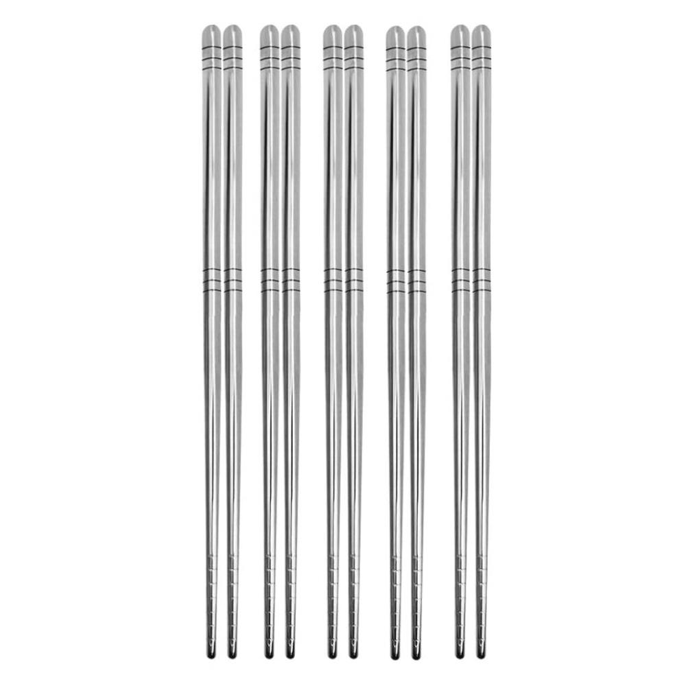 Palillos Chinos 5 Pares acero inox